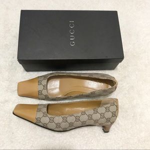 Gucci Leather and Canvas Shoes